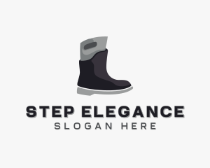 Rain Boots Shoe logo design