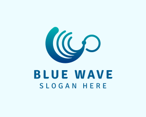 Ocean Wave Lines logo design