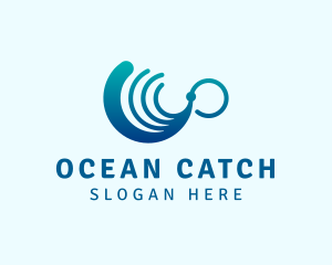 Ocean Wave Lines logo design