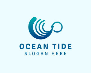 Ocean Wave Lines logo design