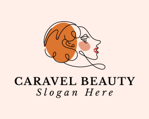 Woman Face Beauty Spa logo design