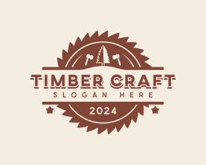 Tree Saw Lumber logo design