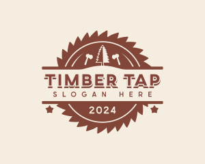 Tree Saw Lumber logo design