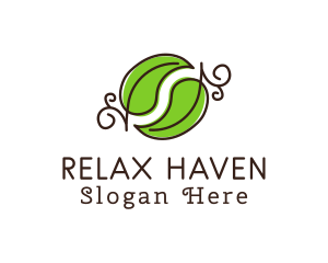 Green Herbal Leaves logo