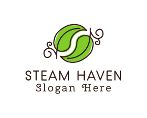 Green Herbal Leaves logo