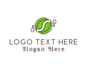 Green Herbal Leaves logo