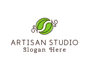 Green Herbal Leaves logo design