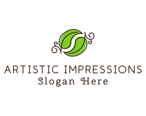 Green Herbal Leaves logo design