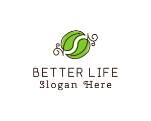 Green Herbal Leaves logo design