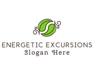 Green Herbal Leaves logo design