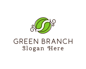 Green Herbal Leaves logo design