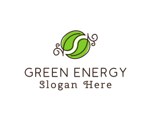 Green Herbal Leaves logo design