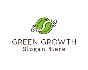 Green Herbal Leaves logo design