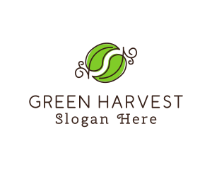 Green Herbal Leaves logo design