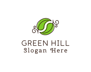 Green Herbal Leaves logo design