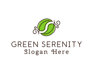 Green Herbal Leaves logo design