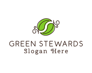 Green Herbal Leaves logo design