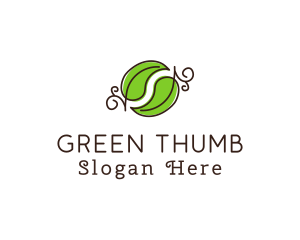 Green Herbal Leaves logo design