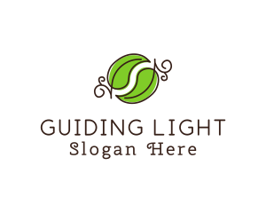 Green Herbal Leaves logo design