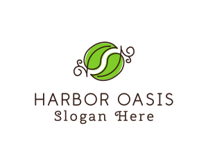 Green Herbal Leaves logo design