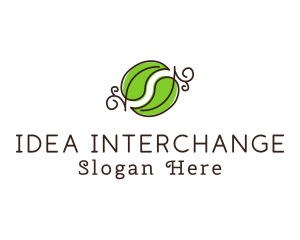 Green Herbal Leaves logo design