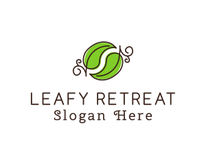 Green Herbal Leaves logo design