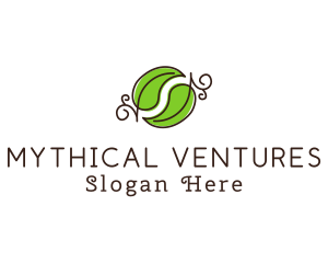 Green Herbal Leaves logo design