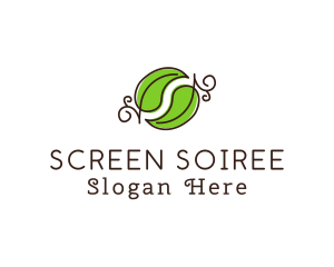 Green Herbal Leaves logo design