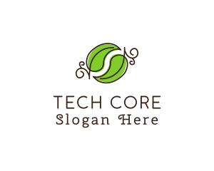 Green Herbal Leaves logo design