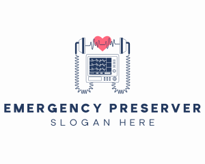 Medical Defibrillator Machine logo design