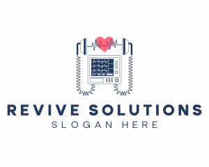 Medical Defibrillator Machine logo design