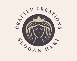 Queen Lady Crown  logo design