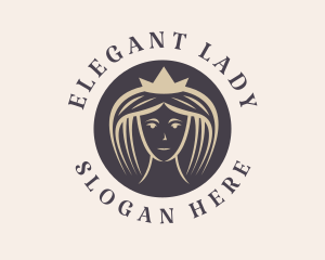 Queen Lady Crown  logo design