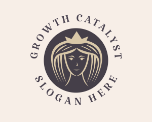 Queen Lady Crown  logo design