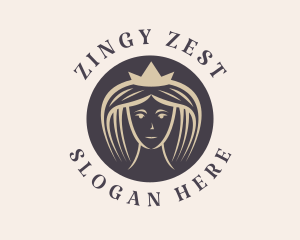 Queen Lady Crown  logo design