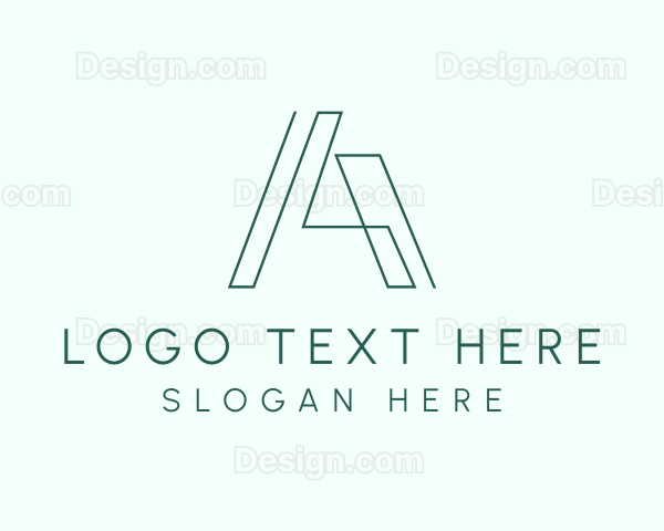 Modern Geometric Letter A Logo