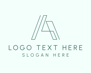 Modern Geometric Letter A logo