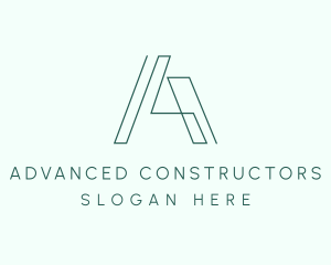 Modern Geometric Letter A logo design