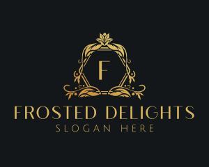 Golden Floral Beauty Boutique logo design