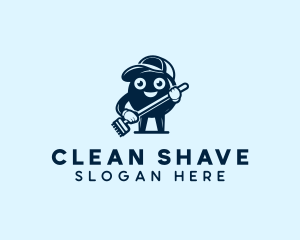 Janitor Cleaning Broom logo design