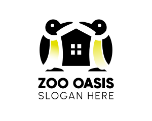 Penguin House Zoo  logo design