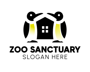 Penguin House Zoo  logo design