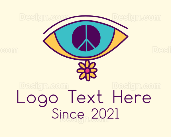 Hippie Peace Eye Logo