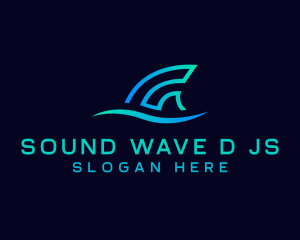 Fin Surf Wave logo design