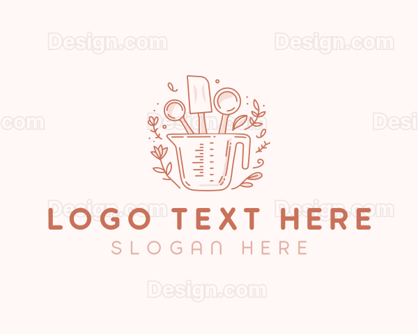 Floral Baking Measuring Cup Logo