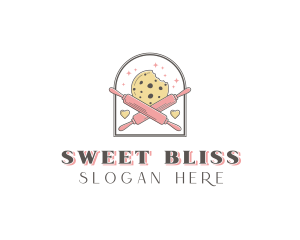 Cookie Rolling Pin Bakery logo design