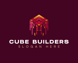 Cube Data Network logo design