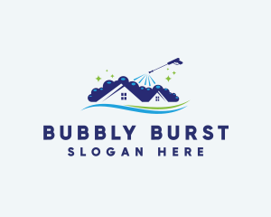 Pressure Wash Bubbles logo design