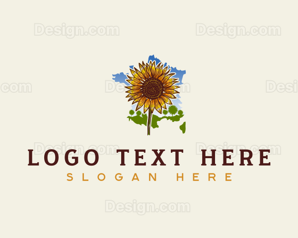 Sunflower Field Garden Logo