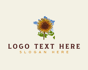 Sunflower Field Garden Logo